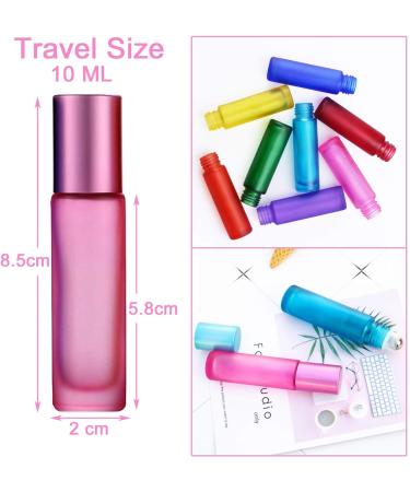 All-Day 6-Piece 10ml Essential Oils Roll Bottles - Refillable Matte Glass with Stainless Steel Ball | Includes Dropper & Opener for Aromatherapy & Fragrance - Buy Online on GoSupps.com
