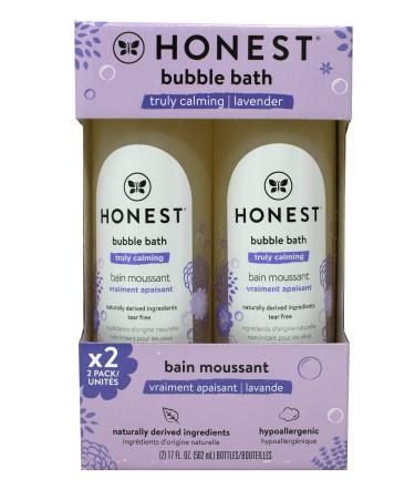 HONEST The Honest Company Bubble Bath, Truly Calming Lavender, 17 Fluid Ounce (2 Pack)