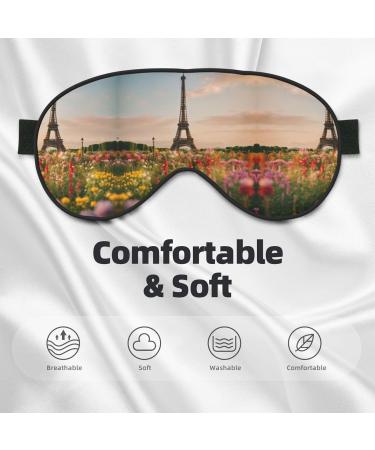 Beautiful Eiffel Tower Paris Print Unisex Sleep Mask | Double-Sided Eye Mask for Sound Sleep & Skin Care - Shop Internationally - Buy Online on GoSupps.com