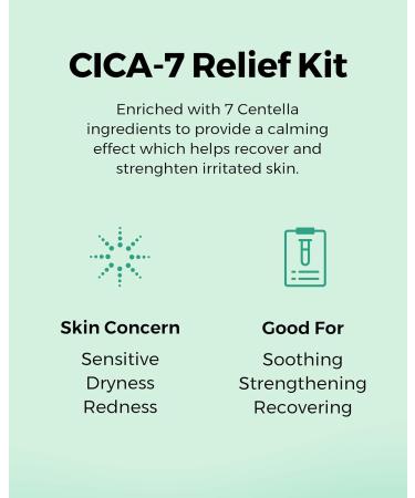 COSRX CICA Relief Kit | Travel Size Toner Serum & Cream with Centella Asiatica | Soothing & Moisturizing for Sensitive Skin | Paraben Free & Cruelty Free Korean Skin Care Gift Set - Buy Online on GoSupps.com