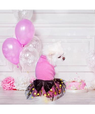 TONY HOBY Pink Dog Party Princess Dress with Lace for Small Medium Dogs - Soft, Breathable Outfit - Buy Online on GoSupps.com