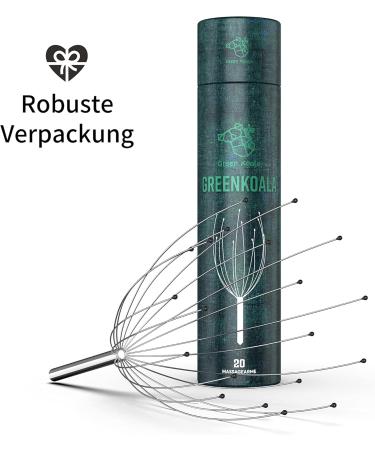 Buy Greenkoala Head Massage Device | 20-Finger Metal Handle Relaxation Tool | Premium Head Crawler & Free Finger Massage Ring | Wellness Essential - Buy Online on GoSupps.com