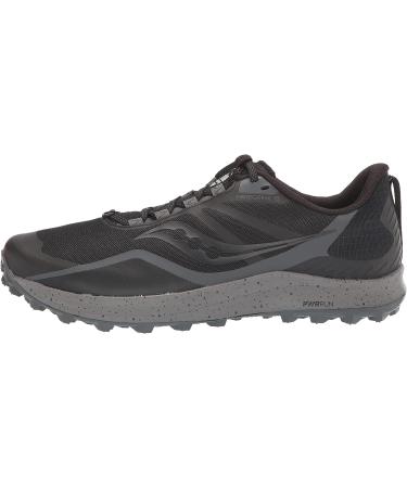 Saucony Men's Peregrine 12 Trail Running Shoe 10.5 - Black/Charcoal - Buy Online on GoSupps.com