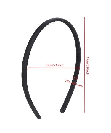 Buy Black 8mm Plastic Headband with Anti-Slip Teeth | Hair Accessories for Women & Girls - DIY Hair Bands - Buy Online on GoSupps.com