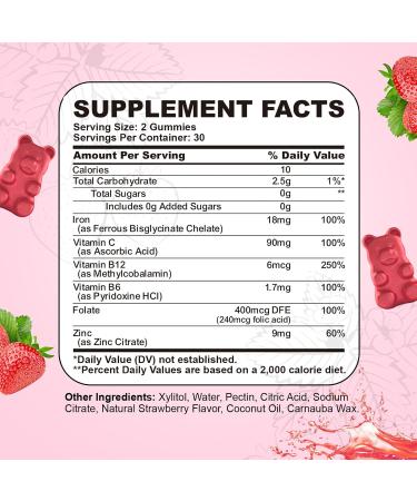 Iron Supplement for Women & Men Gummies NAD+ Gummies 1200mg Liposomal NAD Supplement for Women & Men - Buy Online on GoSupps.com