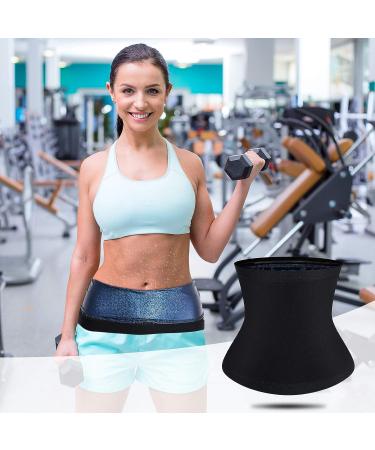 Geyoga 2-Piece Waist Trimmer Set for Women - XX-Large Sweat Wrap Trainer in Blue for Bodybuilding | Adjustable and Comfortable - Buy Online on GoSupps.com