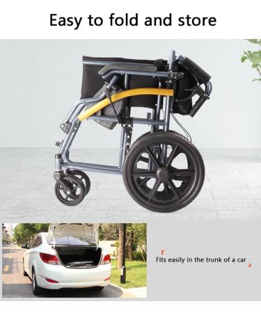 Lightweight Manual Wheelchair Hand Scooter For The Elderly Disabled Ultra-Light Travel Wheelchairs Portable Non-Inflatable Solid Tires Double Brake System Safe And Comfort (Color : D) - Buy Online on GoSupps.com