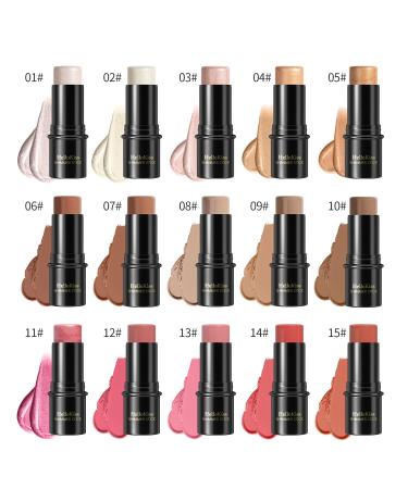 PHOERA CC Cream Foundation With SPF PHOERA Full Coverage Foundation Color Correcting Cream 3 Pcs Cream Contour Stick Makeup Kit Shades with Highlighter Stick Blush Stick and Bronzer Contour Stick - Buy Online on GoSupps.com
