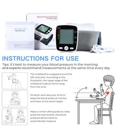 Buy CK-W355 Wrist Blood Pressure Monitor - Automatic Blood Pressure Kit with 90 Readings Memory Dual User Support Large Display - Ideal for Home Use - Buy Online on GoSupps.com