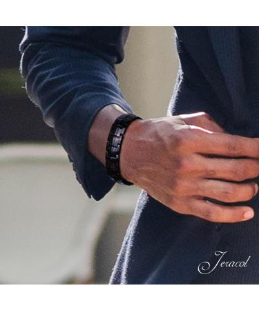 Magnetic Titanium Steel Bracelet for Men with Ultra Strength Magnets | Adjustable Wristband | Removal Tool & Gift Box Included - Buy Online on GoSupps.com