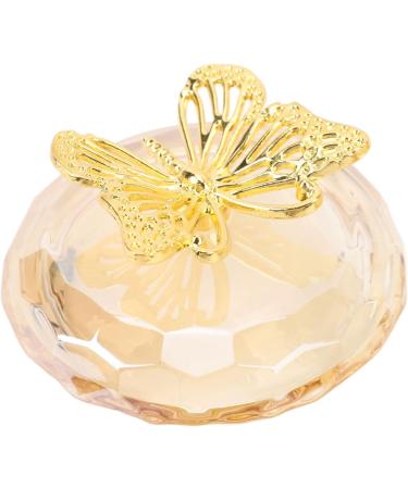 Nail Art Cup - Dappen Dish Cup Transparent Glass Nail Art Dappen Dish with Alloy Lid for Liquid Jewelry Display - Buy Online on GoSupps.com