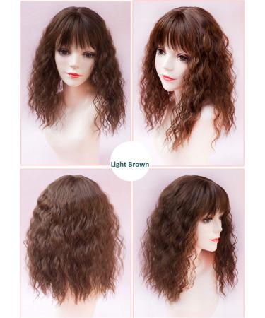 Curly Hair Topper with Ponytail for Women - Soft Synthetic Clip-In Crown Attachment 45cm - Light Brown - Perfect for Thinner Hair - Buy Online on GoSupps.com