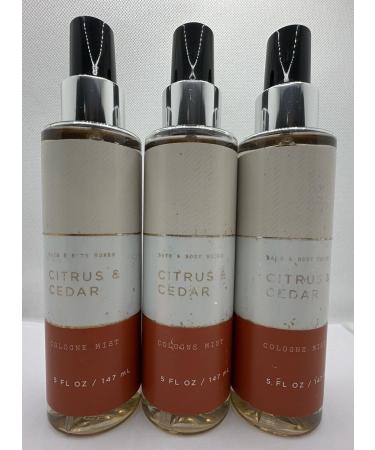 3 Cologne Spray Fragrance Mist Citrus & Cedar Cologne Mist 5 Oz