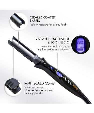 Wahl Root Straightening Hot Comb - Ceramic Coated Barrel for Curly, Frizzy & Afro Hair - Temperature Control - 360 Rotating Cord - Root Styler Single - Buy Online on GoSupps.com