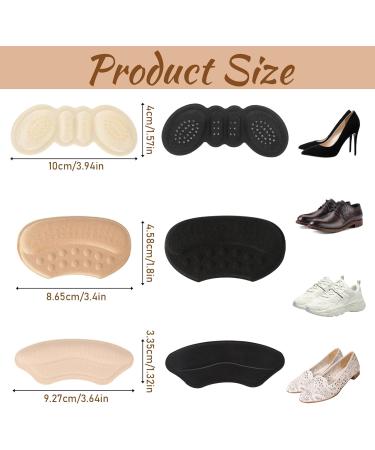 Heel Grips Liner Cushions - 6 Pairs Comfort Inserts for Loose Shoes - Anti-Slip Protector Pads for Men & Women - Buy Online on GoSupps.com