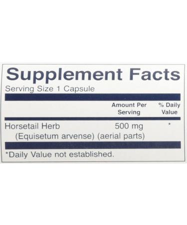 Horsetail Natural Silica Capsules 500mg - Pack of 3 (90 Caps) | Pure Herbal Supplement - Buy Online on GoSupps.com