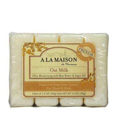 A La Maison Bar Soap Oat Milk Value 4 Ct