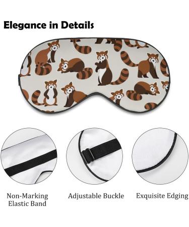 Cute Red Panda Sleep Mask - Adjustable Blindfold for Sleeping and Travel - Buy Online on GoSupps.com