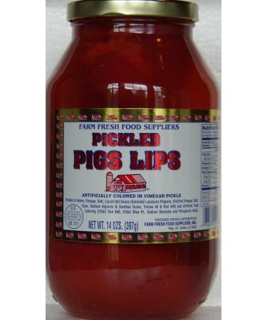 Farm Fresh Food Suppliers: Pickled Pigs Lips, 14 Oz - Buy Online on GoSupps.com