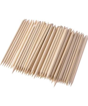 RYFAB 200 Packs Wood Sticks Double Sided Nail Art Multifunctional Cuticle Pusher Remover Manicure Pedicure Tool - Buy Online on GoSupps.com