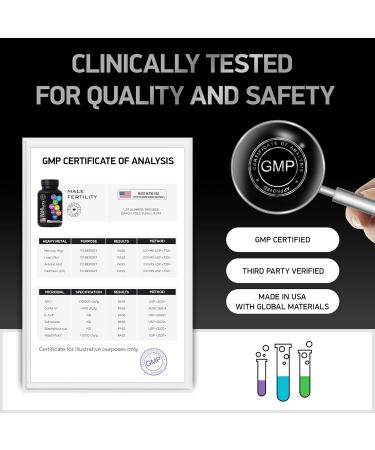 Fertility Supplements for Men - Zinc Maca Ashwagandha L-Arginine - Male Vitality Conception for Him - Count and Motility Pregnancy Aid - Vitamins and Male Fertility Support Supplement - 120 Pills - Buy Online on GoSupps.com