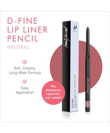 Beauty For Real D-Fine Lip Liner Pencil - Universal Long-Wear Shade for Defined Lips - Creamy Texture, No Sharpener Needed - 0.012 oz - Buy Online on GoSupps.com