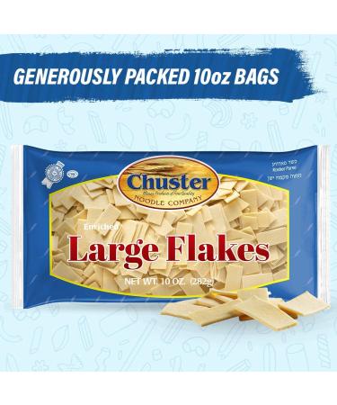 Chuster Square Quadretti Pasta Flakes 3 Pack (10oz) for Soups & Stews | Enriched Mini Noodles | Cooks in 10 Minutes | Low Sodium, Kosher Pareve | Square Flakes Large | Bulk Pack of 3 - Buy Online on GoSupps.com