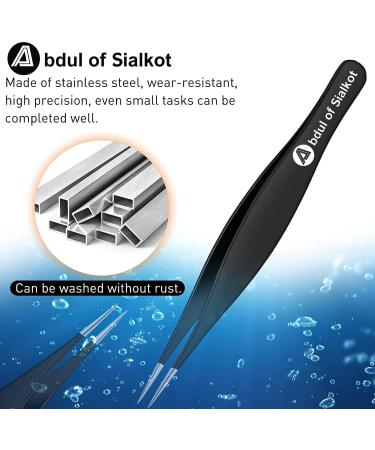 Abdul of Sialkot Pointed Tweezers - Precision Ingrown Hair & Blackhead Removal Tool - Yellow - Buy Online on GoSupps.com