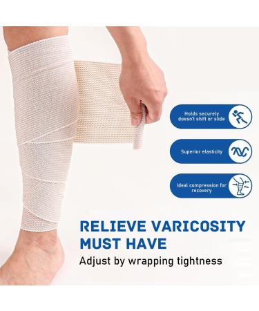 Elastic Bandage Wrap 6 Pack - Latex Free 4" Compression Bandages for Sprains & Injuries | International Shipping Available - Buy Online on GoSupps.com