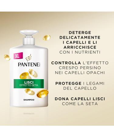  Pantene Pantene Smooth silk effect shampoo for pancakes matte with Pro-V Active Nutri-Plex 6 x 1000 ml - Buy Online on GoSupps.com