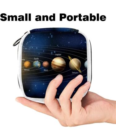 Sanitary Napkin Storage Bag - Solar System Planet Color5445 | GIAPB Period Tampon Makeup Pad Pouch - Buy Online on GoSupps.com