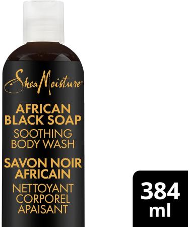 Shea Moisture African Black Soap Soothing Body Wash Cleanser for Troubled Skin 384 ml - Buy Online on GoSupps.com