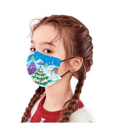 1/5/10PCS Children Christmas Adjustable Comfortable elastic earloop Washable Reusable Breathable with Filters Face_Mask