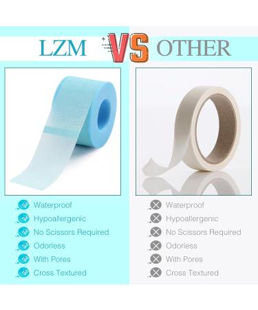Lash Tape for Eyelash Extensions - Silicone Gel Pain-Free Removal Sensitive Skin - Breathable Micro-Porous Tape (2 Rolls 1in x 4yd Blue - Buy Online on GoSupps.com
