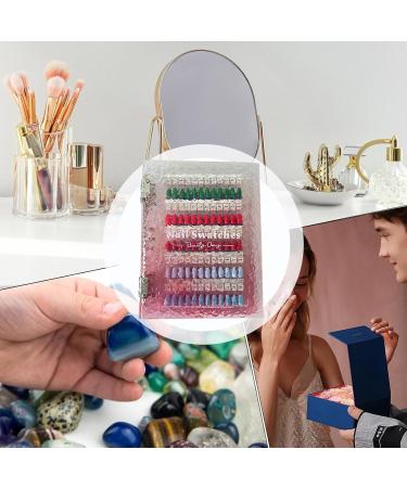 Sghtil Nail polish book | Gel acrylic nail polish organizer | Binder-style storage organizer for women beginners to display samples in the studio or - Buy Online on GoSupps.com