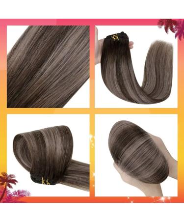 Hetto Real Hair Clip-In Extensions Ombre #2/8/2 - Remy Hair Recovery 45 cm | Hot Sales Product - Buy Online on GoSupps.com