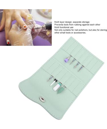 Nail Drill Bit Holder Organizer Nail Drill Bit Holder Wallet Portable Multi Layer PU Storage Bag for Nail Sanding Heads with Design - Buy Online on GoSupps.com