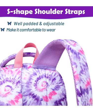 BLUEFAIRY Girls Backpack - Lightweight Waterproof School Bag for Kids & Teens (Tie Dye Purple) - Buy Online on GoSupps.com