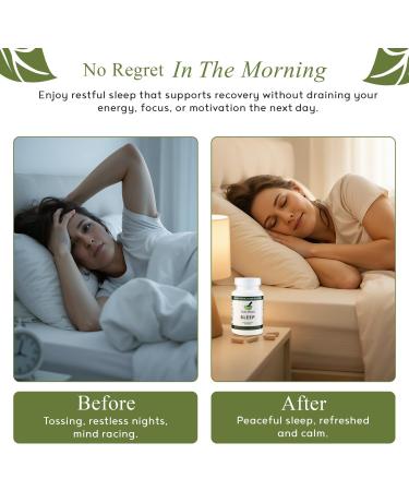 M.D. Blend Sleep - Natural Sleep Aids for Adults with l theanine Supplement, Ashwagandha, Magnesium, Valerian Root, Melatonin - Non-Habit Forming Formula for Rejuvenating - 30 Capsules (Pack of 1) - Buy Online on GoSupps.com