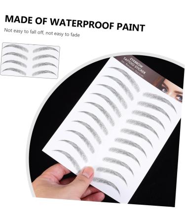  Angoily Angoily 36 Sheets Waterproof Eyebrow Stickers Hair-Like Eyebrow Stencils Eyebrow Transfer Stickers 3D Imitation Eyebrow Stickers - Buy Online on GoSupps.com