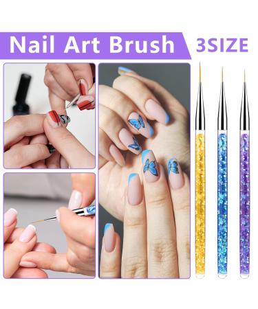 French Tip Nail Stamp Set - Dual Head Silicone Stamper 3 Detail Brushes & Scraper for Stunning Nail Art - Perfect for Home & Salon - Buy Online on GoSupps.com