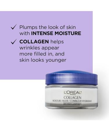 L Or al Paris Day and Night Moisturizer Cream Collagen Moisture Filler Skincare Hydrating Cream 50 ml & Midnight Serum for Face Vitamin E Serum Skincare with Hyaluronic Acid 30 ml Day/Night Collagen Cream + Midnight Serum - Buy Online on GoSupps.com