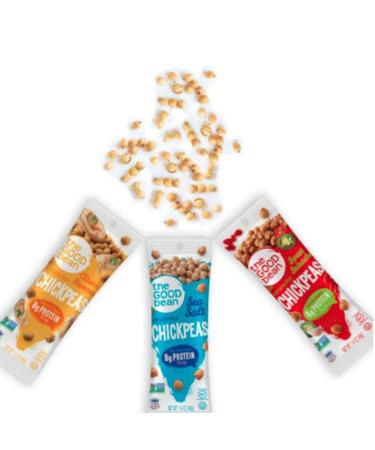 Good Bean Classic Hummus Chickpeas Snacks - 1.4 Oz, 10 Ct | Healthy Grab & Go - Buy Online on GoSupps.com