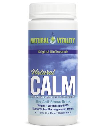 Natural Vitality Natural Calm Magnesium Anti Stress Organic Original Unflavored 4oz
