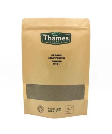 Organic Hemp Protein Powder 250g Certified Organic Non-GMO Vegan No Additives No Preservatives Resealable Bag by Thames Organic 250g