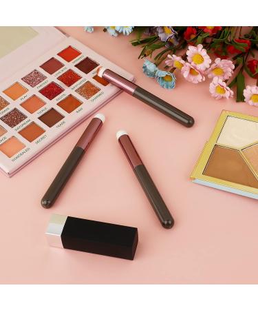 Set of 3 Makeup Brushes: Eye Shadow, Concealer, Lip, Smudge Brush with Tubes - Portable Artificial Fiber Lip Gloss Applicator Wands - Buy Online on GoSupps.com