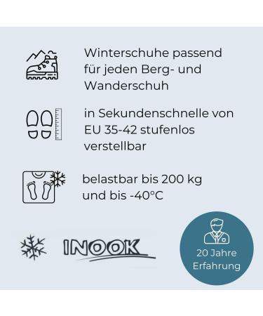 Inook Odalys Snowshoes - Climbing Aid EU 34-43 Adjustable Includes Carrying Bag Patented Features - Best for Winter Adventures - Buy Online on GoSupps.com