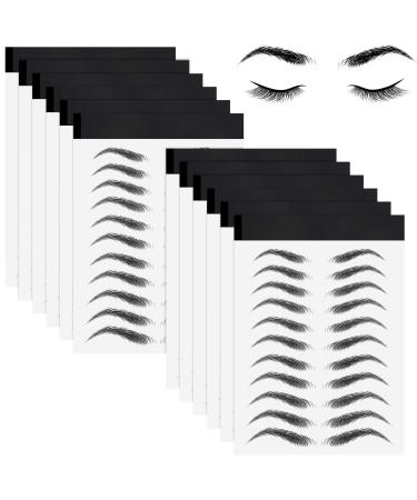 12 Sheets 108 Pairs Hair Like Waterproof Eyebrow Tattoos Stickers Temporary Eyebrow Tattoos Instant Transfer Brows Peel off Fake Eyebrow Sticker Authentic Eyebrow for Women and Girls(Classic Style) - Buy Online on GoSupps.com