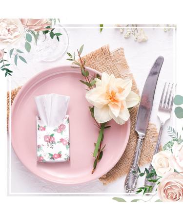 100 Pack Floral Pocket Tissues - 1000 Pcs Individual Travel Size Tissue Packs for Weddings & Graduation - Buy Online on GoSupps.com